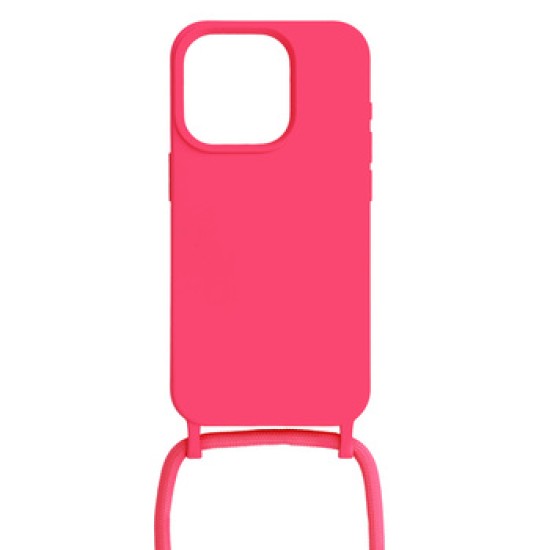 STRAP SILICONE CASE FOR IPHONE 11 DESIGN 1 PINK