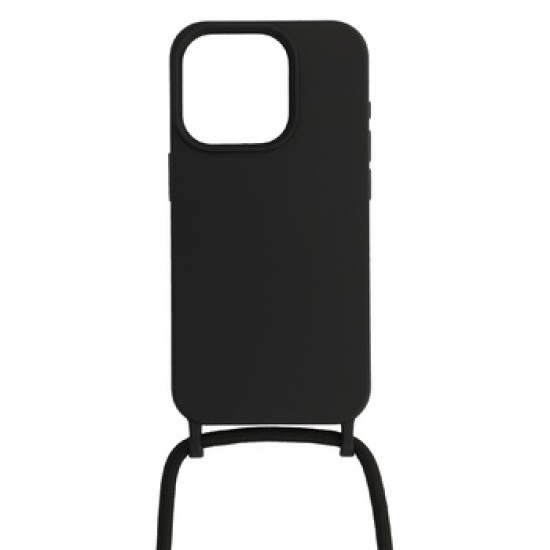 STRAP SILICONE CASE FOR IPHONE 13 PRO DESIGN 1 BLACK STRAP SILICONE CASE FOR IPHONE 13 PRO DESIGN 1 BLACK