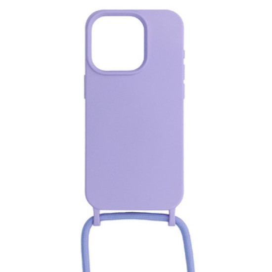 STRAP SILICONE CASE FOR IPHONE 14 PRO MAX DESIGN 1 PURPLE