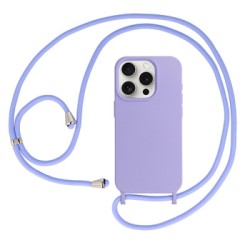 STRAP SILICONE CASE FOR IPHONE 15 PLUS DESIGN 1 PURPLE