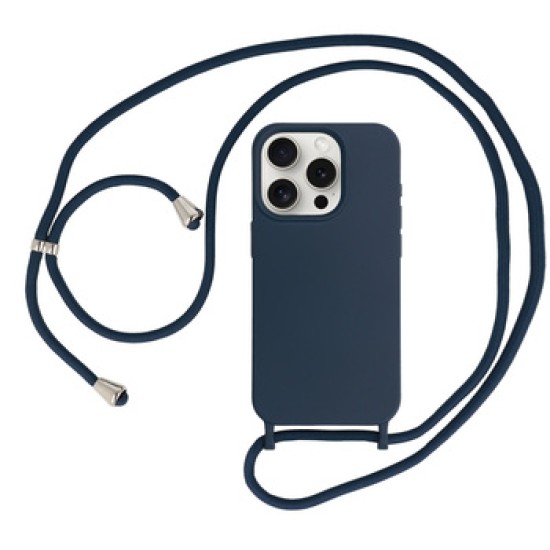 STRAP SILICONE CASE FOR IPHONE 15 PRO DESIGN 1 NAVY STRAP SILICONE CASE FOR IPHONE 15 PRO DESIGN 1 NAVY