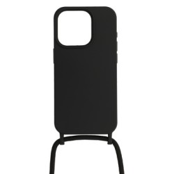 STRAP SILICONE CASE FOR IPHONE 15 PRO MAX DESIGN 1 BLACK