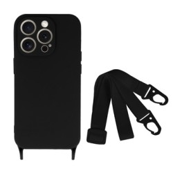 STRAP SILICONE CASE FOR IPHONE 11 DESIGN 2 BLACK STRAP SILICONE CASE FOR IPHONE 11 DESIGN 2 BLACK