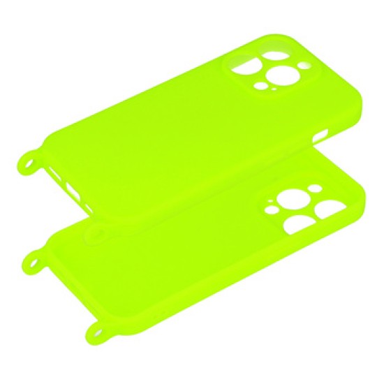 STRAP SILICONE CASE FOR IPHONE 11 DESIGN 2 LIME