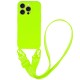 STRAP SILICONE CASE FOR IPHONE 12 DESIGN 2 LIME