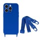 STRAP SILICONE CASE FOR IPHONE 13 DESIGN 2 BLUE