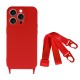 STRAP SILICONE CASE FOR IPHONE 14 DESIGN 2 RED