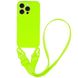STRAP SILICONE CASE FOR IPHONE 14 DESIGN 2 LIME
