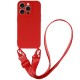STRAP SILICONE CASE FOR IPHONE 14 PRO MAX DESIGN 2 RED
