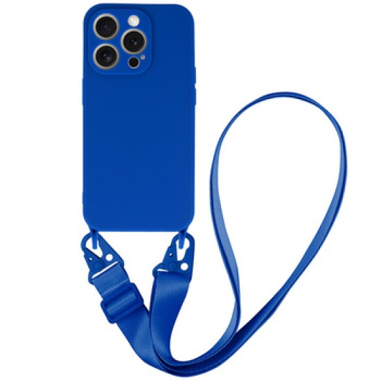 STRAP SILICONE CASE FOR IPHONE 14 PRO MAX DESIGN 2 BLUE STRAP SILICONE CASE FOR IPHONE 14 PRO MAX DESIGN 2 BLUE
