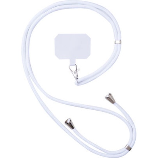 Stylish Cord Λουράκι Λαιμού για Κινητά Λευκό