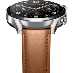 Huawei Watch GT 2 46mm με δερμάτινο λουράκι Καφέ