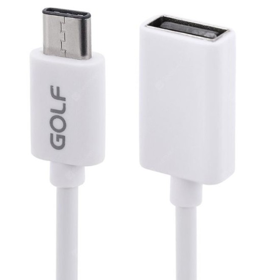 Μετατροπείς Golf Type C to USB 2.0 Female Sync OTG Cable - Λευκό (6.5 inches)