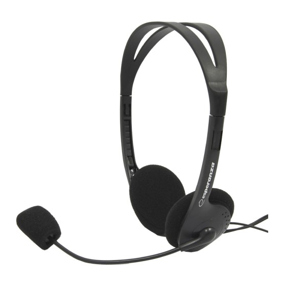 Esperanza Headphones με μικρόφωνο Scherzo EH102, 2 x 3.5mm, 2.5m, Μαύρο