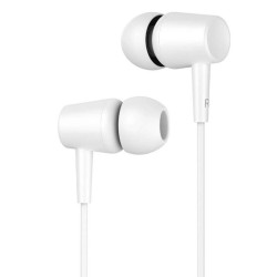 Ακουστικά Celebrat earphones G13 με μικρόφωνο, 10mm, 1.2m, λευκό