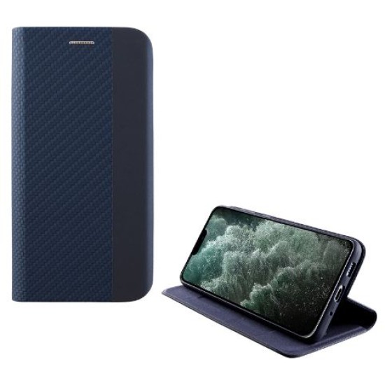 IDOL 1991 Θήκη για iPhone 12 Pro Max 6.7" Elite Anti-Rfid Book Stand Μπλε