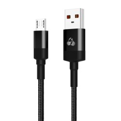 Powertech Καλώδιο USB σε Micro USB eco round PTR-0080, copper, 1m, Μαύρο