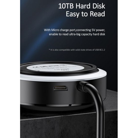 Usams USB Type-C hub SJ415 USB 3.0, 1x USB 3.0, 3x USB 2.0, 1m, Μαύρο