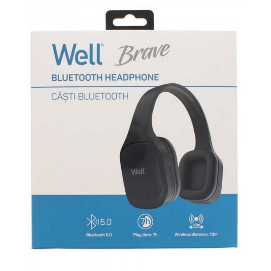 Ακουστικό Bluetooth V5.0 Brave Well BRAVEBK-WL Μαύρο