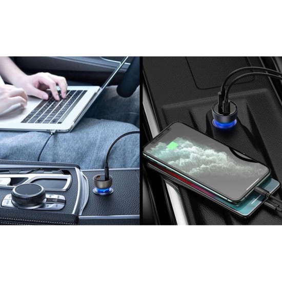 Baseus φορτιστής αυτοκινήτου USB & Type-C 5A 65W