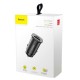Baseus Square Metal USB-C + USB-A 30W PPS Car Charger (PD3.0 / QC4.0) Μαύρο