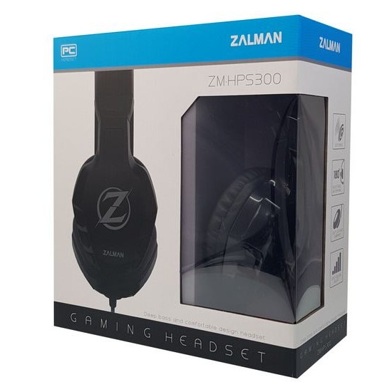 Ακουστικά Zalman Gaming Headset ZM-HPS300, 3.5mm, 50mm, Μαύρο
