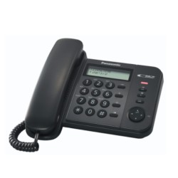 Ενσύρματο Τηλέφωνο Panasonic KX-TS560EX2B Μαύρο