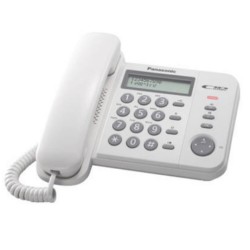 Ενσύρματο Τηλέφωνο Panasonic KX-TS560EX2W Λευκό