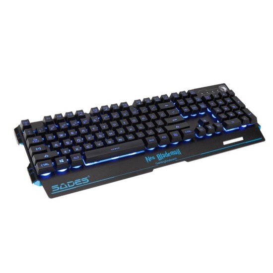 Πληκτρολόγιο Sades Gaming Keyboard Neo Blademail, RGB Backlit, Membrane Μαύρο