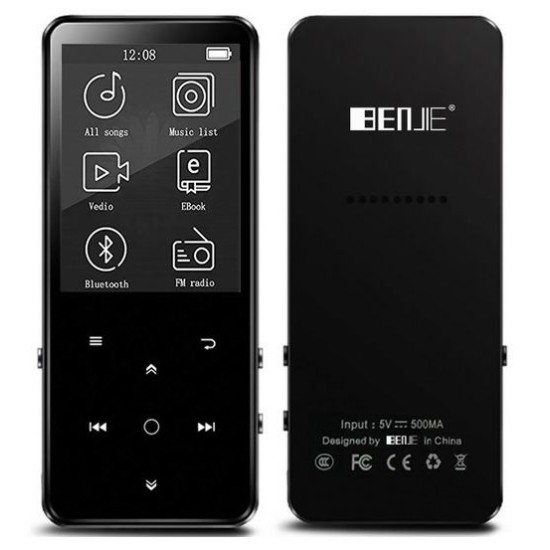 Benjie MP4 Player BJ-A12Plus-K11, Bluetooth, 2.4" OLED, 8GB, Μαύρο