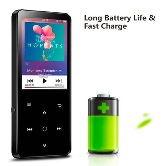 Benjie MP4 Player BJ-A12Plus-K11, Bluetooth, 2.4" OLED, 8GB, Μαύρο