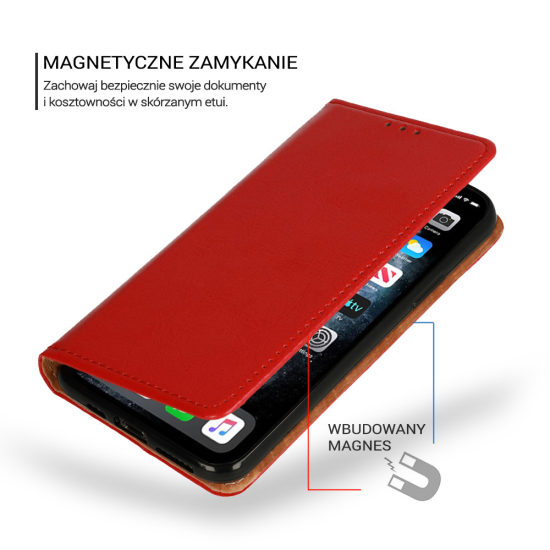 Book Special Case for SAMSUNG GALAXY S22 PLUS RED (leather)