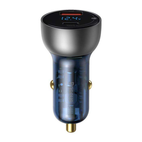 Baseus Car Charger - USB + Typ C - QC 4.0 PD 3.0 65W 5A (CCKX-C0A) Silver