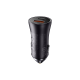 Baseus Car Charger Golden Contactor Max - USB + Type C - QC PD 60W (CGJM000113) dark grey
