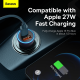 Baseus Car Charger Golden Contactor Max - USB + Type C - QC PD 60W (CGJM000113) dark grey
