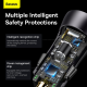 Baseus Car Charger Golden Contactor Max - USB + Type C - QC PD 60W (CGJM000113) dark grey
