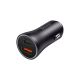 Baseus Car Charger Golden Contactor Max - USB + Type C - QC PD 60W (CGJM000113) dark grey