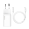 Baseus Super Si 1C Wall charger - Type C - QC 3.0 PD 25W 3A with Type C to Type C cable (TZCCSUP-L0