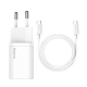 Baseus Super Si 1C Wall charger - Type C - QC 3.0 PD 25W 3A with Type C to Type C cable (TZCCSUP-L0