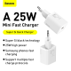Baseus Super Si 1C Wall charger - Type C - QC 3.0 PD 25W 3A with Type C to Type C cable (TZCCSUP-L0