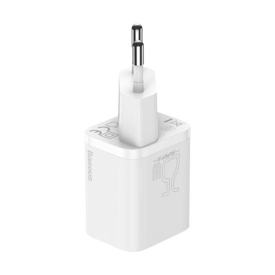 Baseus Super Si 1C Wall charger - Type C - QC 3.0 PD 25W 3A with Type C to Type C cable (TZCCSUP-L0