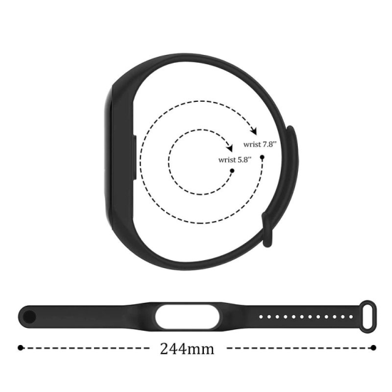 Wristband for Xiaomi Mi Band 5/6 Μαύρο