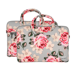WONDER BRIEFCASE LAPTOP 17 INCHES GREY AND ROSES
