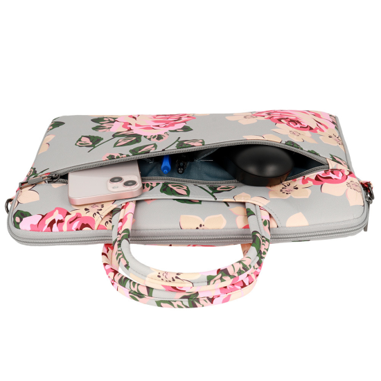 WONDER BRIEFCASE LAPTOP 17 INCHES GREY AND ROSES
