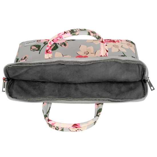 WONDER BRIEFCASE LAPTOP 17 INCHES GREY AND ROSES