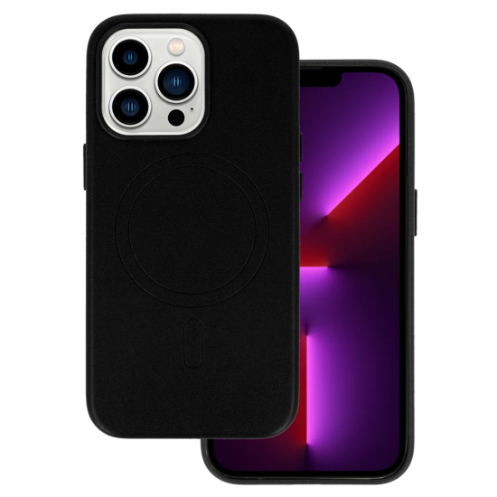 MagSafe Leather Case Iphone 14 Pro Black