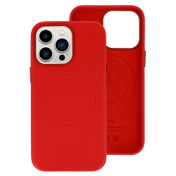 MagSafe Leather Case Iphone 14 Red