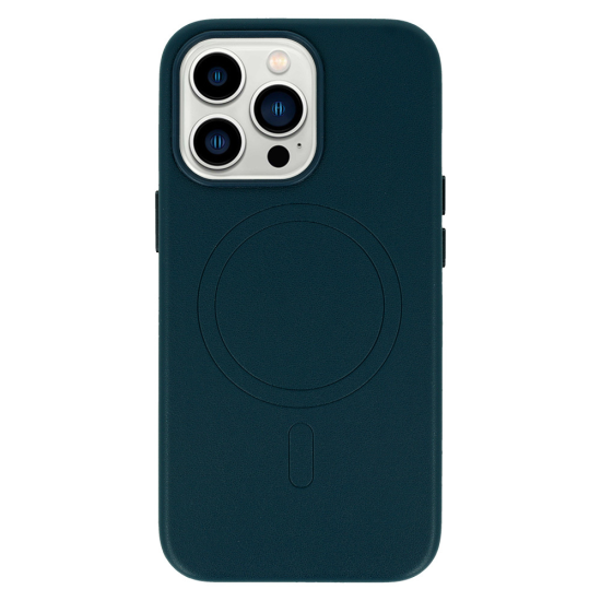 MagSafe Leather Case Iphone 14 Pro Max Navy