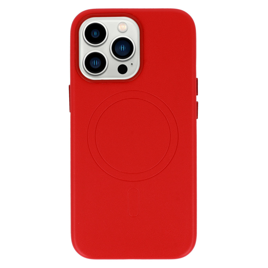MagSafe Leather Case Iphone 14 Pro Max Red MagSafe Leather Case Iphone 14 Pro Max Red
