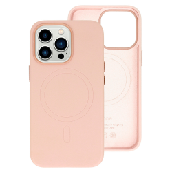 MagSafe Leather Case Iphone 14 Pro Max Light Pink